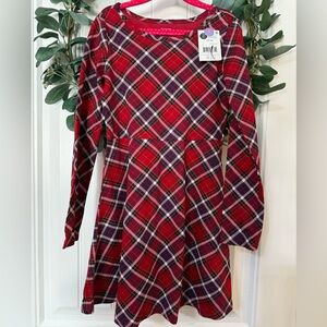 💫 10/$35- George Plaid Cotton Long Sleeve Dress